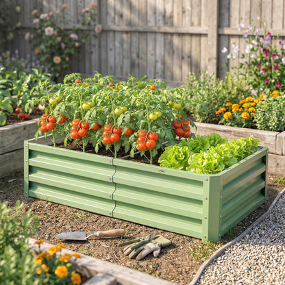 Jardinière surélevée galvanisée acier 120x60x30cm