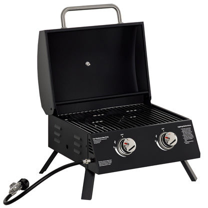 BBQ au propane portable 2 brûleurs pattes pliantes