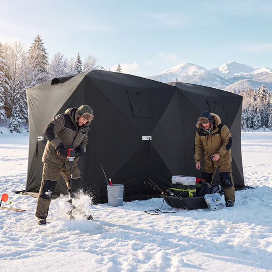 Abri de pêche sur glace pop-up 4 personnes 360 x 180 x 202 cm