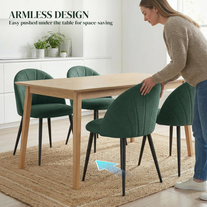 Chaises de salle à manger rembourrées ensemble de 4