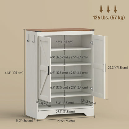 Meuble à chaussures rustique pour rangement d'entrée