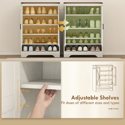 Meuble à chaussures rustique pour rangement d'entrée