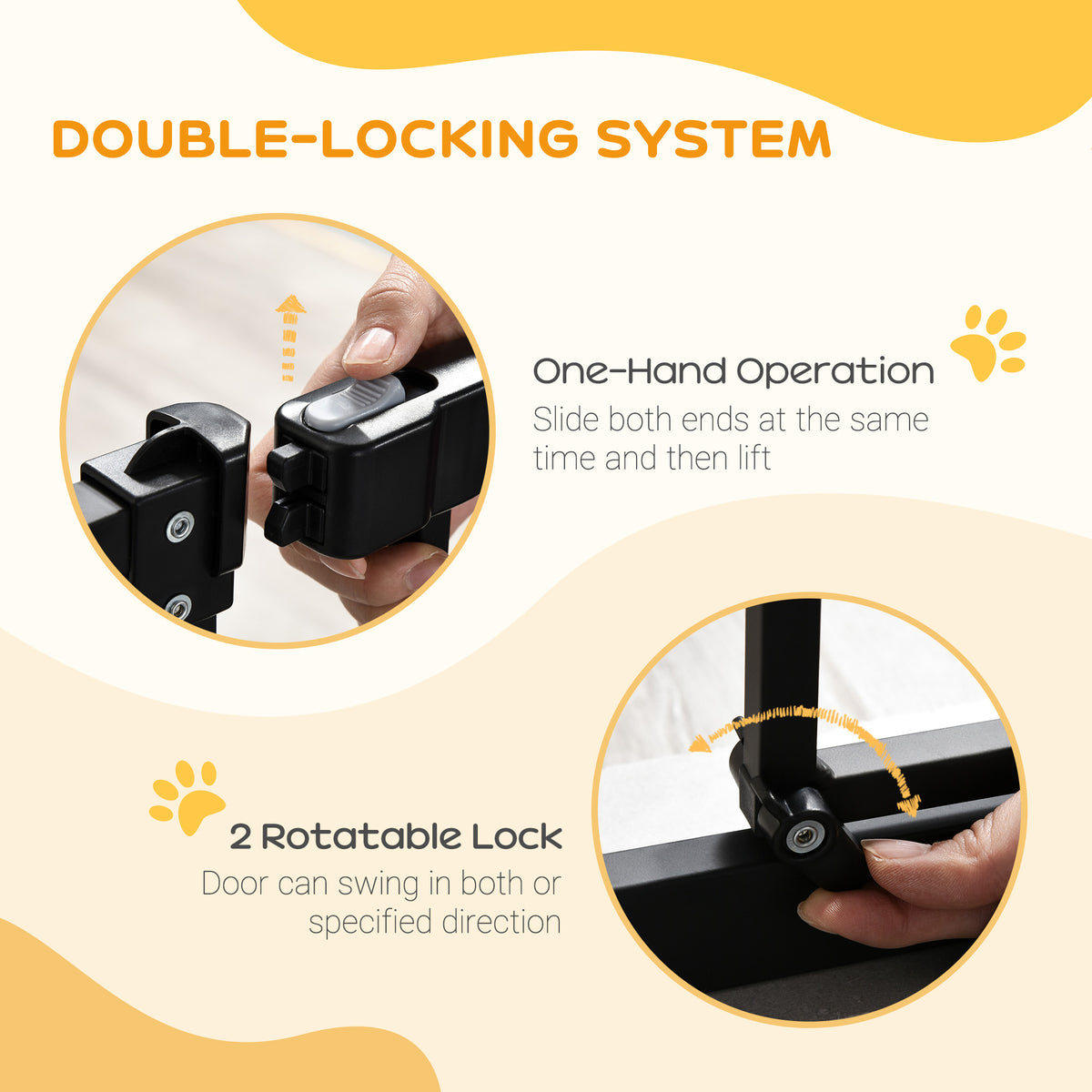 Barrière pour chien extra haute avec porte à fermeture automatique