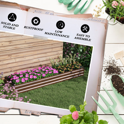 Bac surélevé galvanisé 8'x2'x1' pour jardin