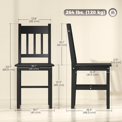 Ensemble de 2 chaises à dossier ajouré — Pin