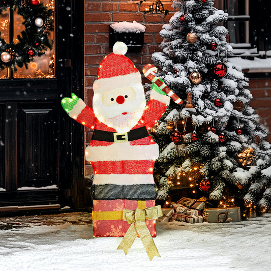 Père Noël lumineux de Noël 93 cm à DEL