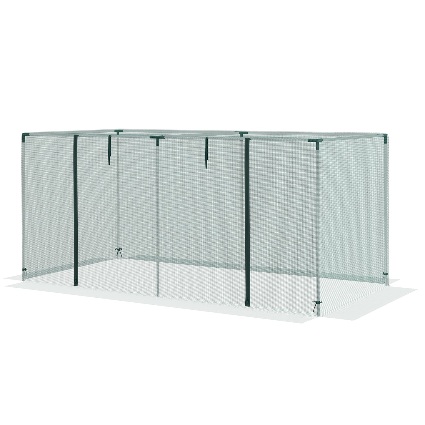 Cage protection cultures acier galvanisé porte zip 8x4 pieds
