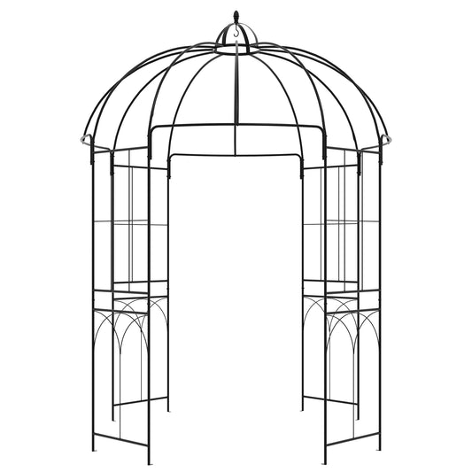 Arche de jardin forme cage à oiseau en métal