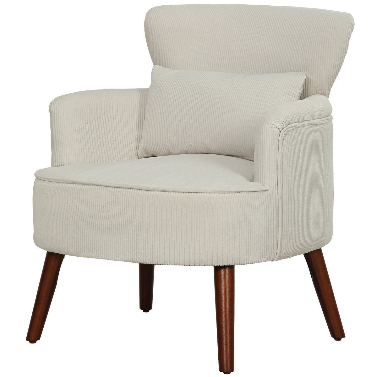 Fauteuil d'appoint moderne en velours côtelé