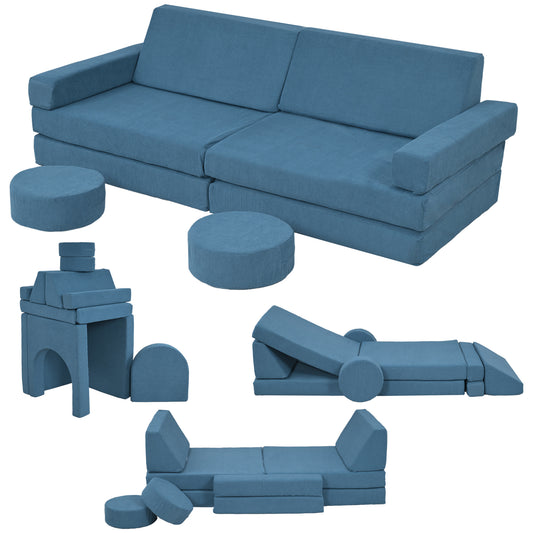 Canapé modulaire enfant 12 pièces fort de jeu