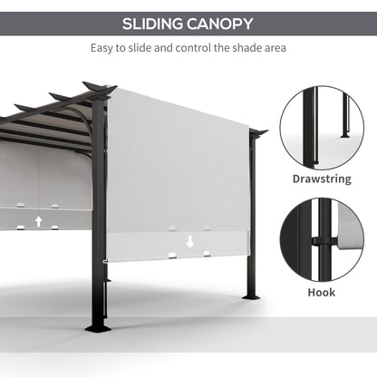 Pergola de patio avec toit coulissant 3 x 3 m