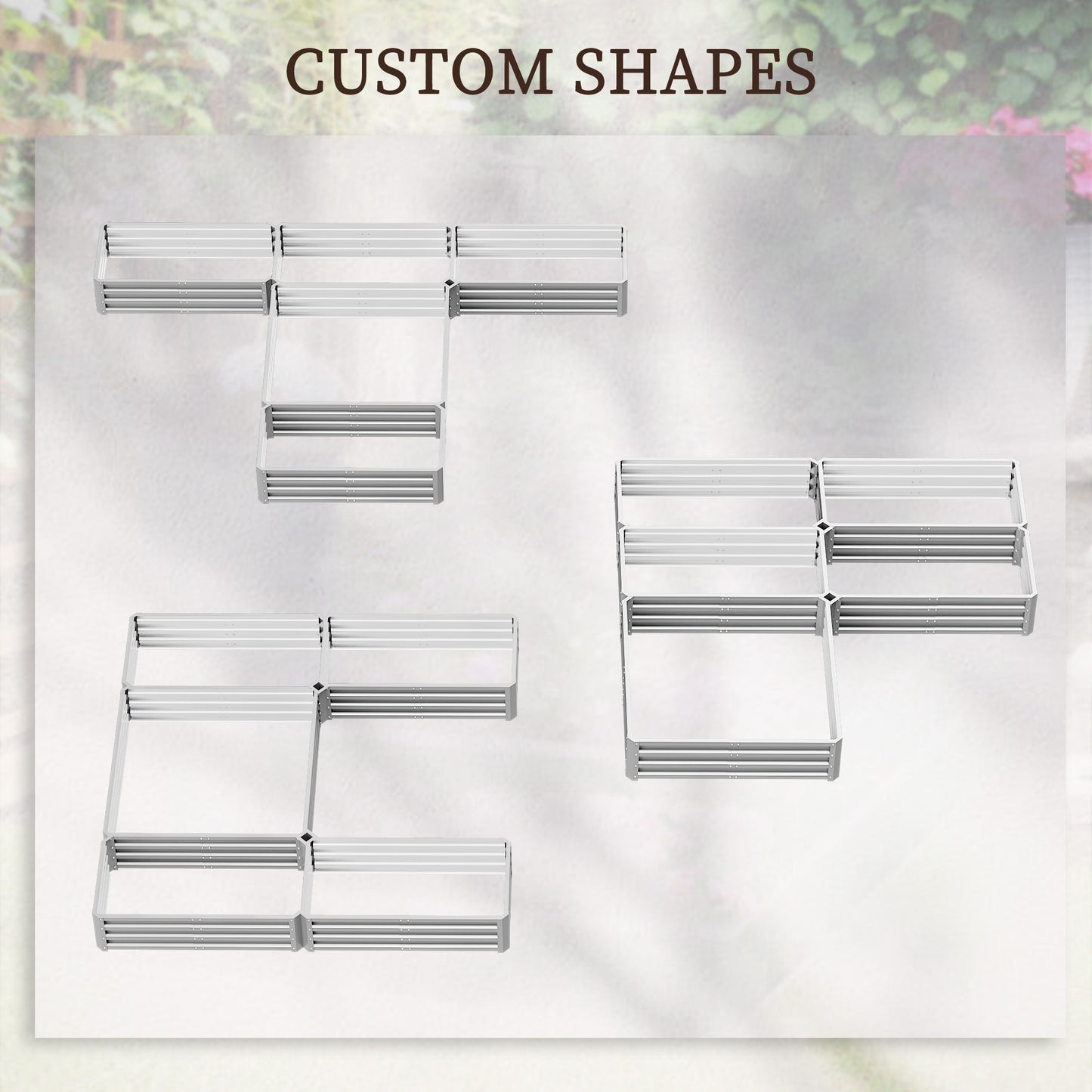 Jardinières surélevées en acier ensemble de 5