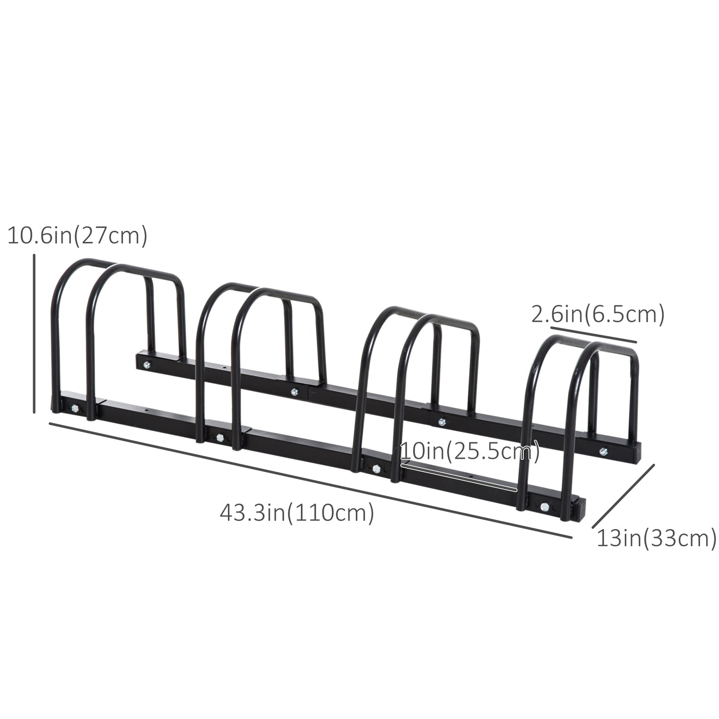 Support à vélos en acier pour 4 vélos