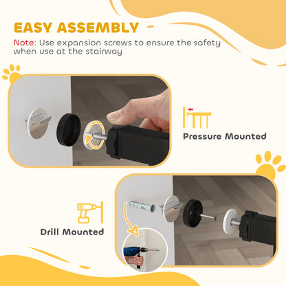Barrière pour animaux ajustable 29-58 po avec porte