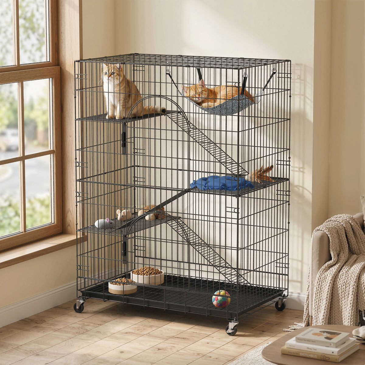 Grande cage pour chats à 4 niveaux