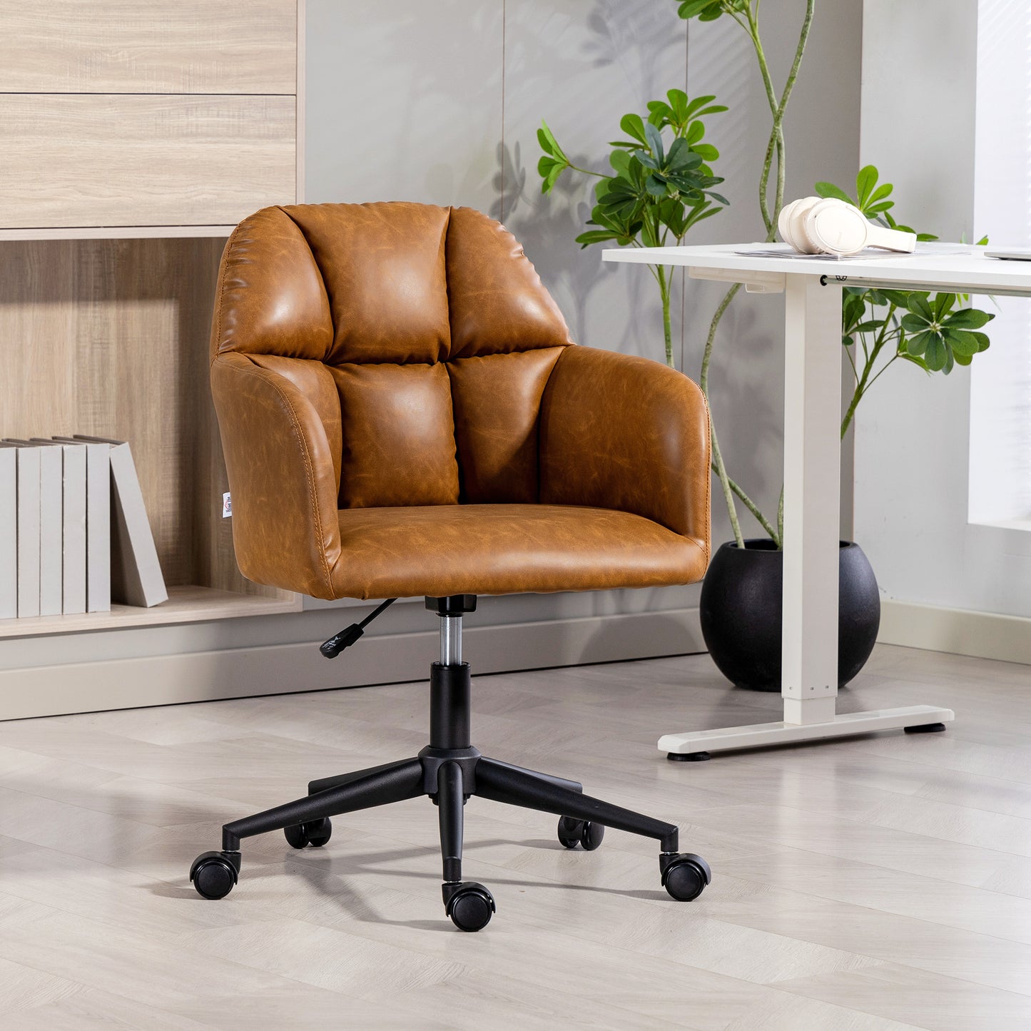 Chaise de bureau pivotante en similicuir hauteur réglable