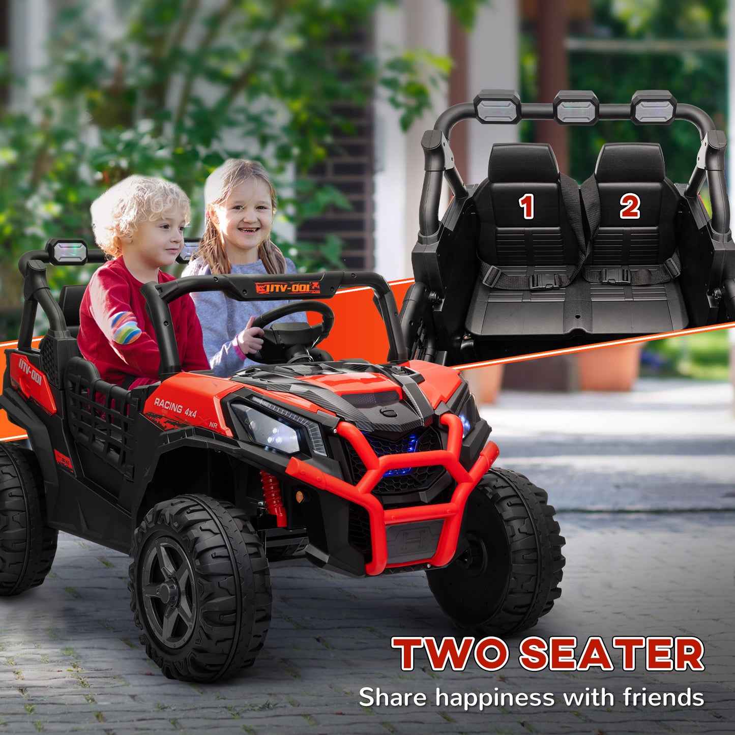 Voiture électrique 2 places 24V pour enfants