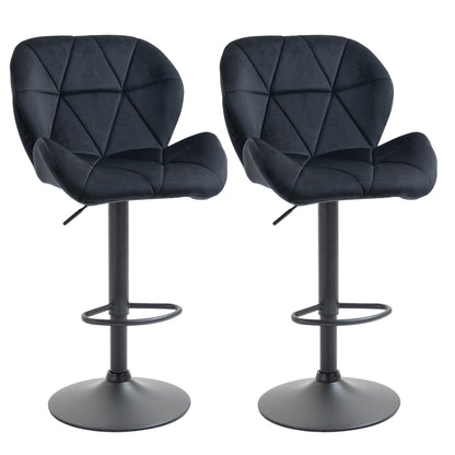 Tabourets de bar ajustables tissu ensemble de 2