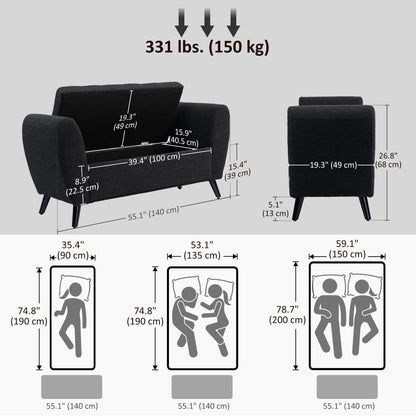 Banc de rangement capitonné moderne avec accoudoirs