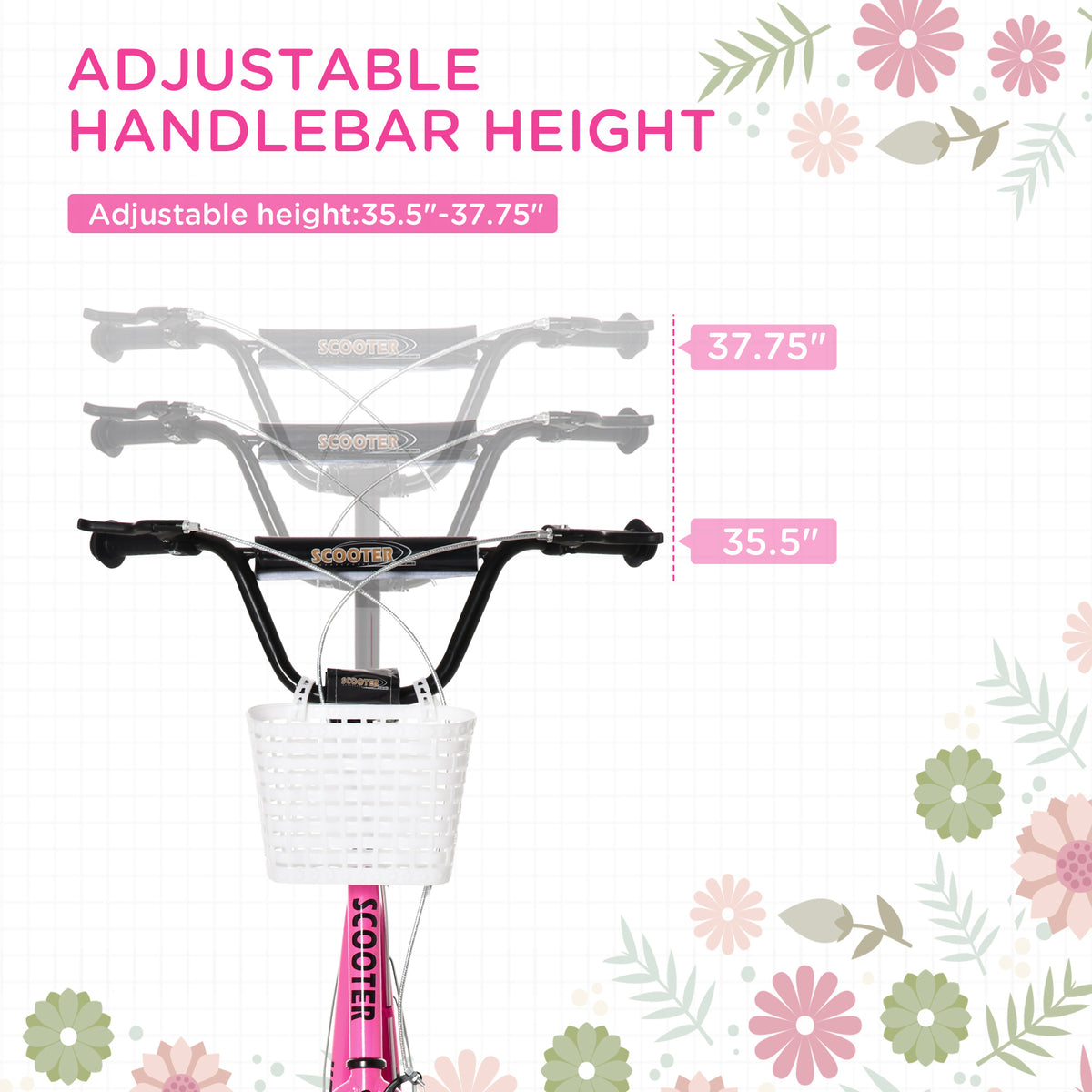 Trottinette pour enfants avec guidon réglable