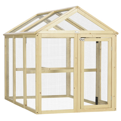 Poulailler extérieur extensible en bois de sapin