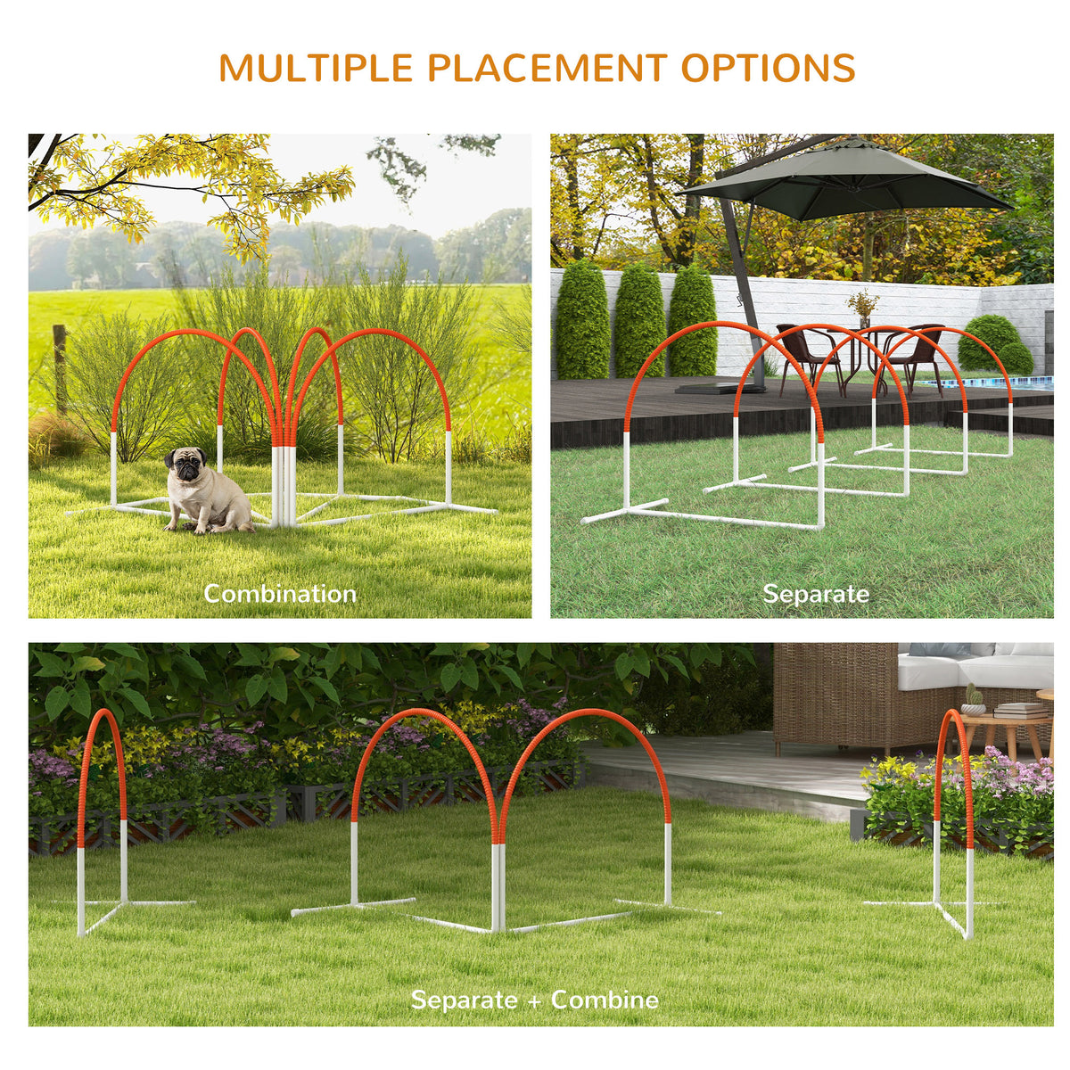 Ensemble d'agilité pour chien — Lot de 4
