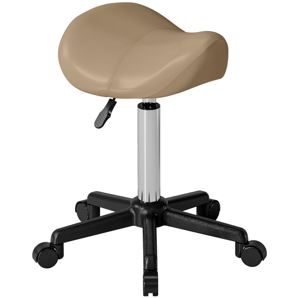 Tabouret selle ergonomique pivotant à roulettes