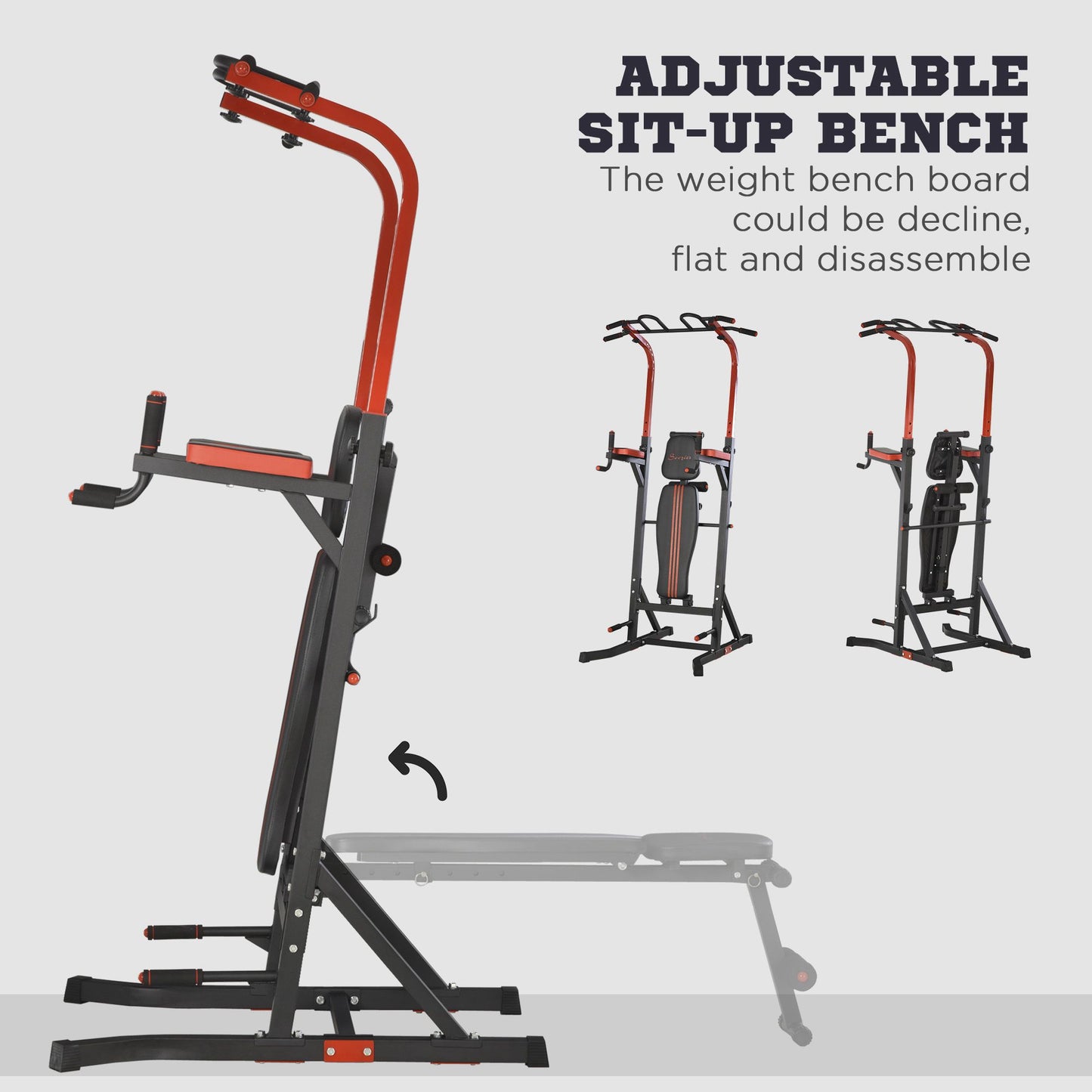 Station de musculation multifonction avec banc de redressement