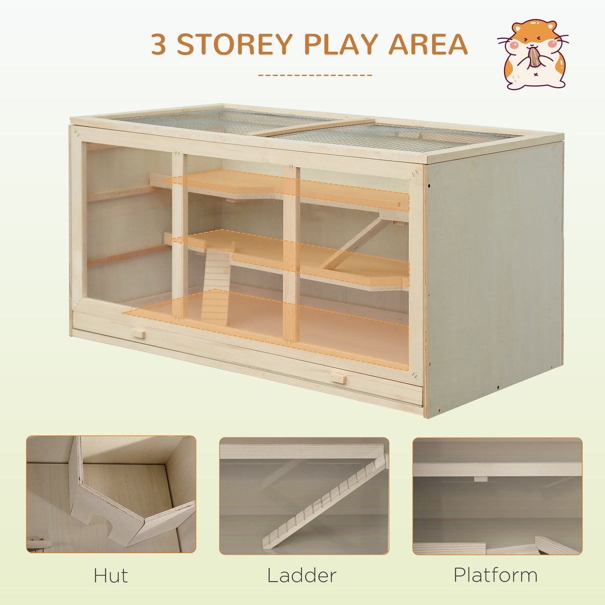Cage pour hamster en bois