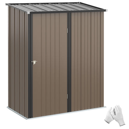 Abri de jardin en acier galvanisé avec porte verrouillable