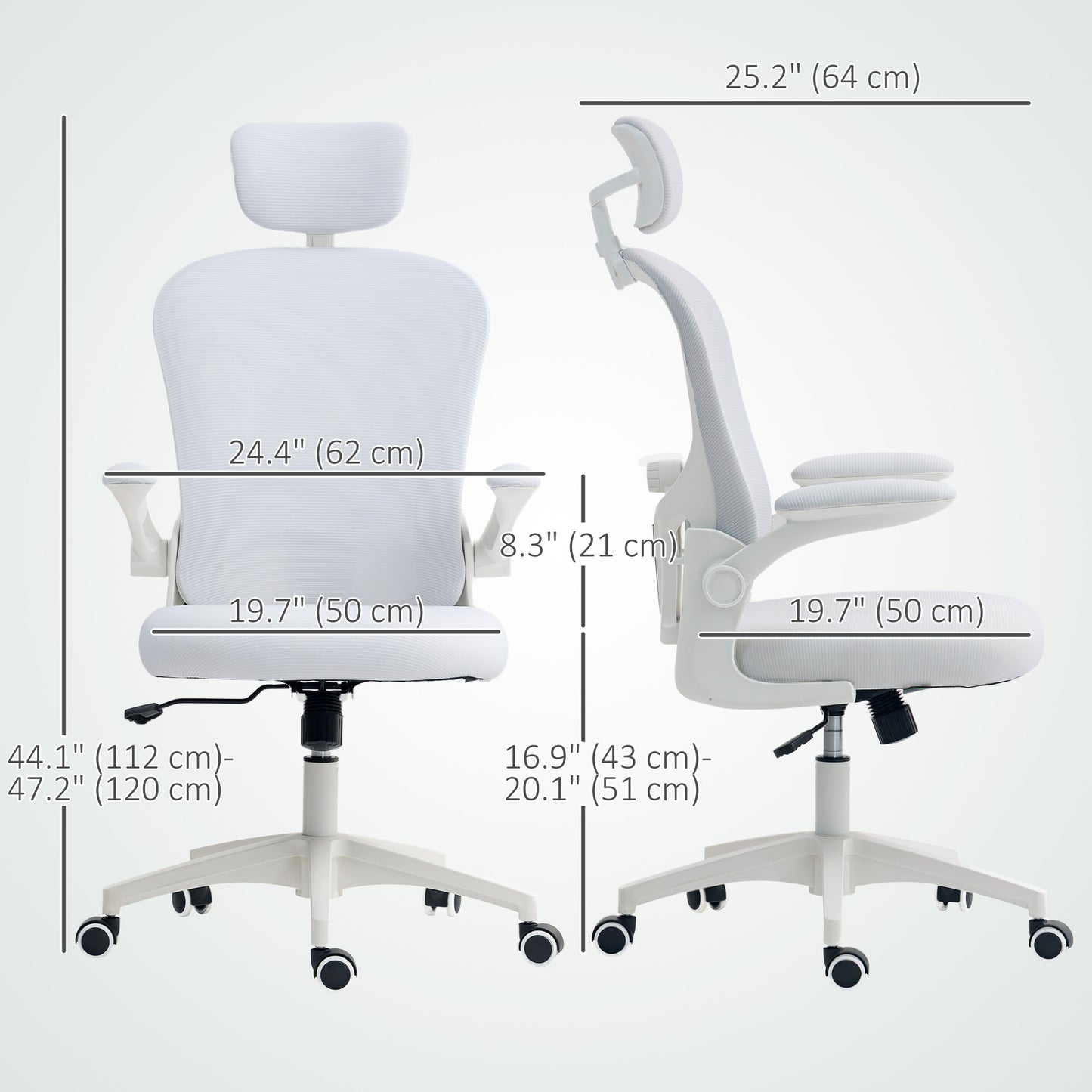 Chaise de bureau ergonomique avec support lombaire 4D