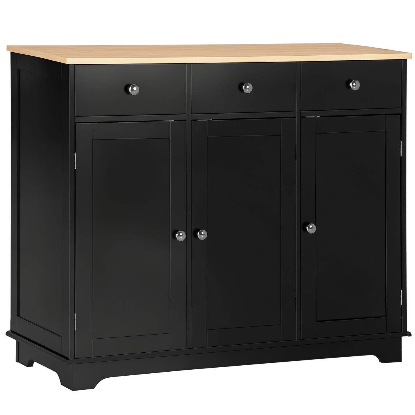 Buffet moderne avec rangement tiroirs et tablettes ajustables