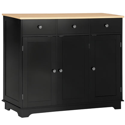 Buffet moderne avec rangement tiroirs et tablettes ajustables