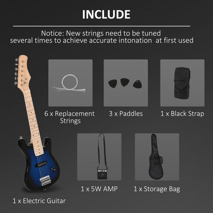 Guitare électrique 3/4 débutant avec ampli 5W