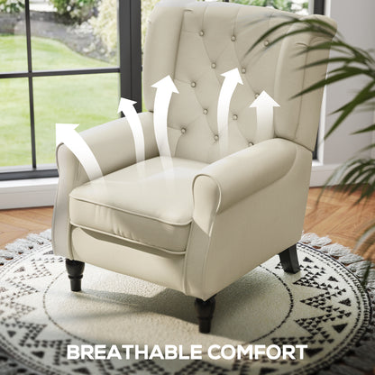 Fauteuil d'accent capitonné à dossier ailé en polyester