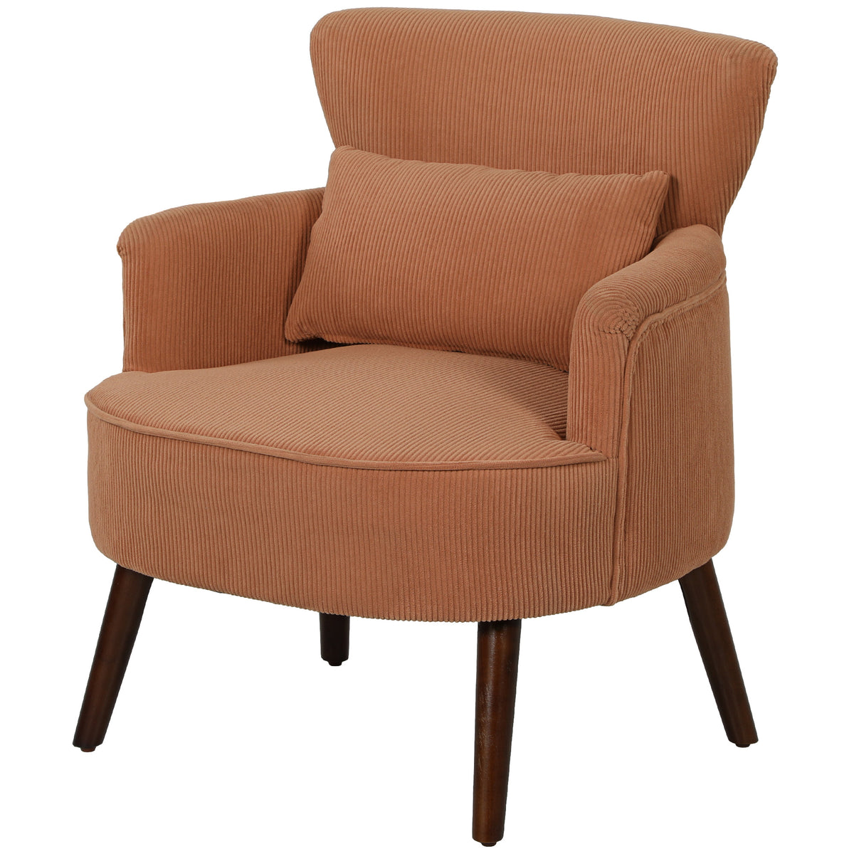 Fauteuil d'appoint moderne en velours côtelé