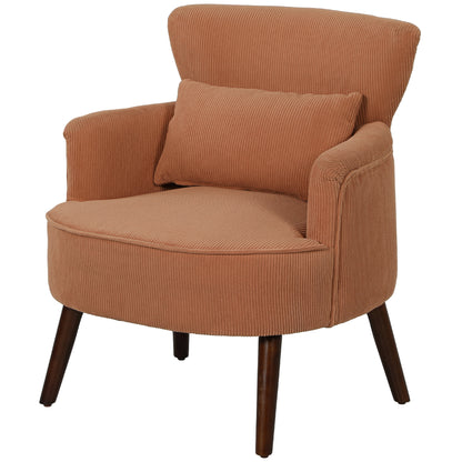 Fauteuil d'appoint moderne en velours côtelé