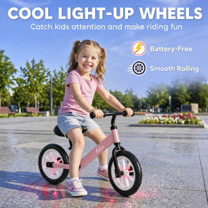 Vélo d'équilibre pour tout-petits avec roues lumineuses