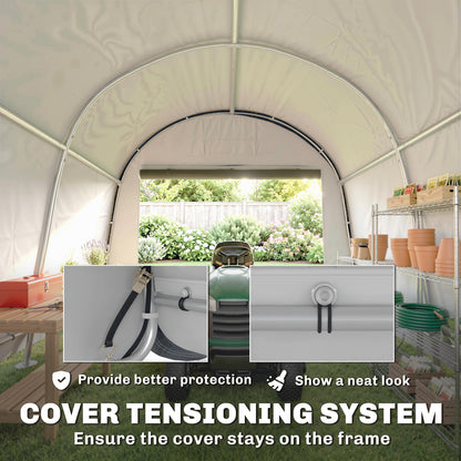 Abri de rangement portable extérieur 3 m x 3 m
