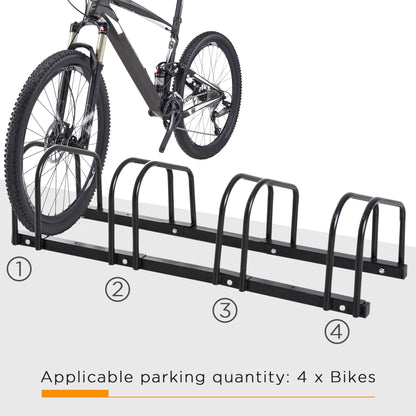 Support à vélos en acier pour 4 vélos