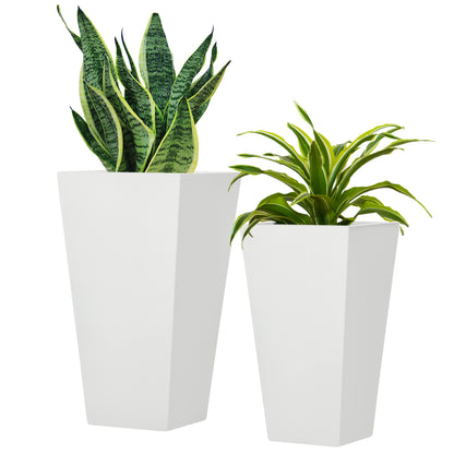 Ensemble 2 Bacs à Fleurs Hauts avec Drainage — Extérieur