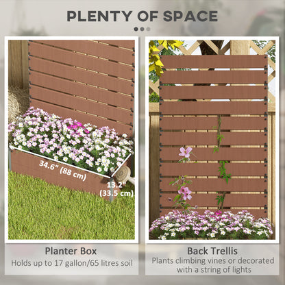 Jardinière surélevée avec treillis pour plantes grimpantes