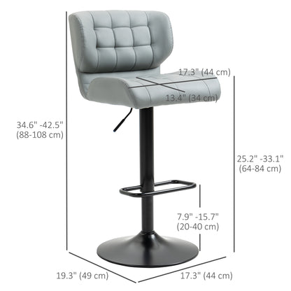 Tabourets de bar pivotants ajustables ensemble de 2