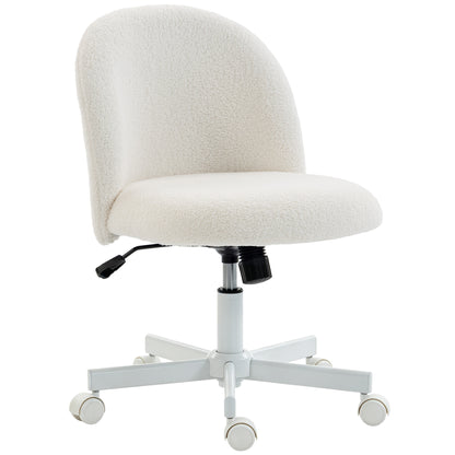 Chaise de bureau pivotante en sherpa