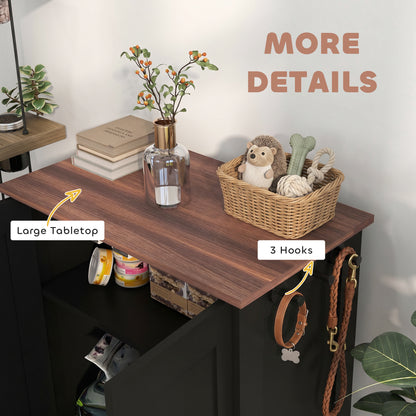Station d'alimentation chien avec rangement ajustable