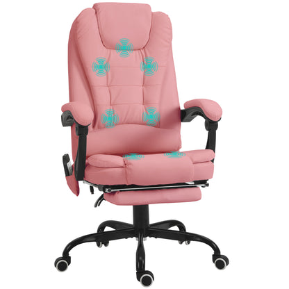 Chaise de bureau massante inclinable avec repose-pieds