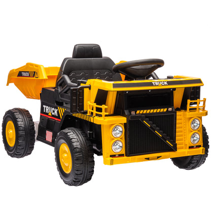 Camion-benne électrique pour enfants 12V avec benne basculante