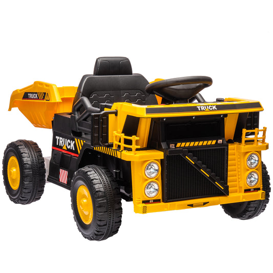 Camion-benne électrique pour enfants 12V avec benne basculante