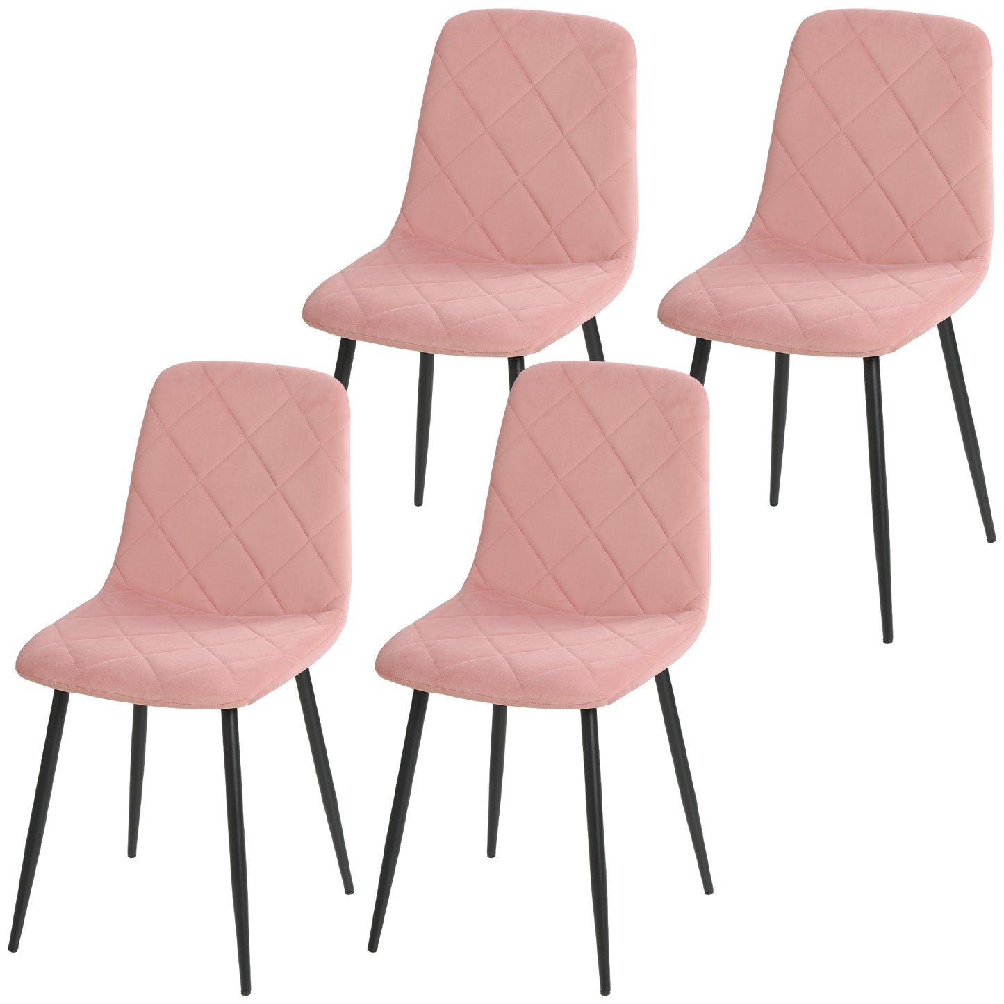 Chaises de salle à manger rembourrées ensemble de 4