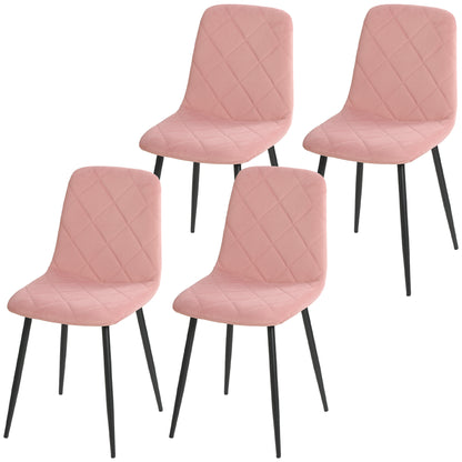 Chaises de salle à manger rembourrées ensemble de 4
